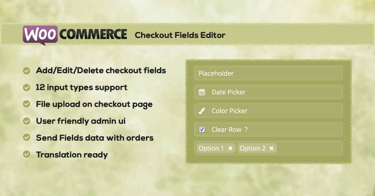 WC Checkout Fields Editor, our Premium WooCommerce Extension available now!!!!